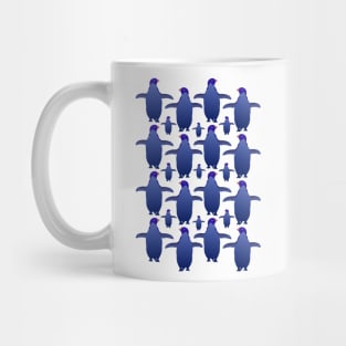 Blue Penguin Pattern Mug